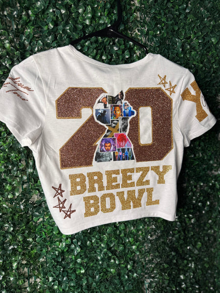 Concert Fitted Crop Top - Repeated Text