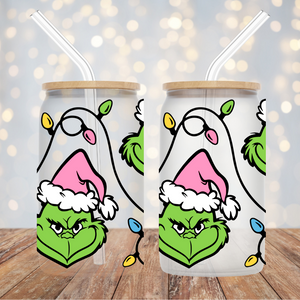 Grinch Christmas Tumbler - Christmas Lights