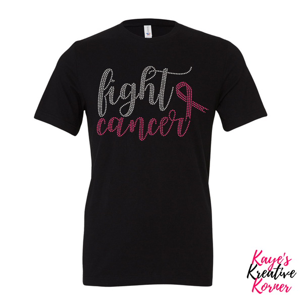 Fight Cancer Rhinestone Tee