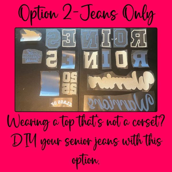 Senior DIY Glitter Iron On Letter Set