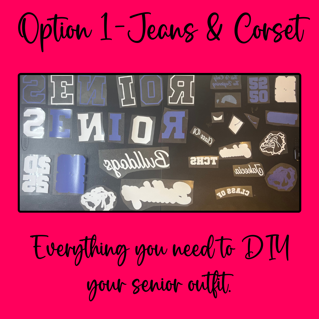 Senior DIY Glitter Iron On Letter Set