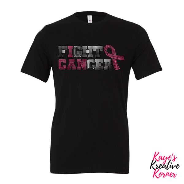 Fight Cancer (I CAN) Rhinestone Tee