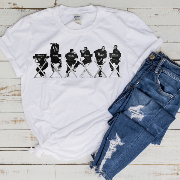 New Edition Director Chair Graphic Tee | Retro Black & White Unisex Shirt