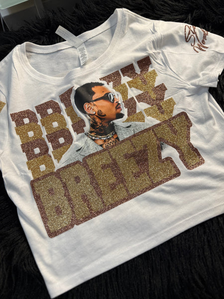 Concert Fitted Crop Top - Repeated Text