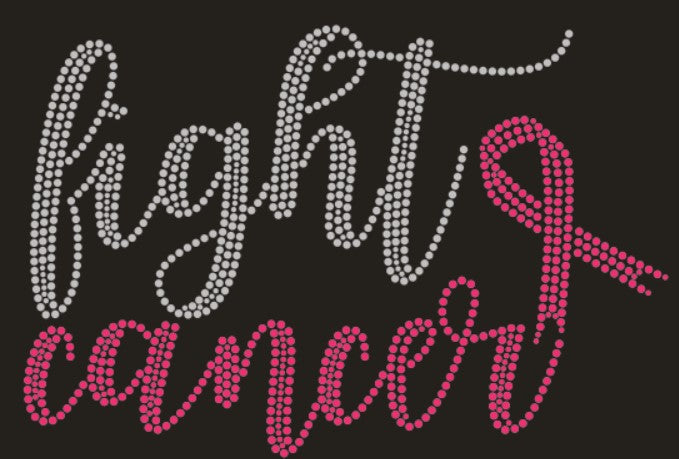 Hotfix Rhinestone Transfer: Fight Cancer