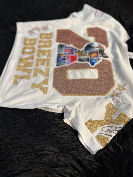 Concert Fitted Crop Top - Repeated Text