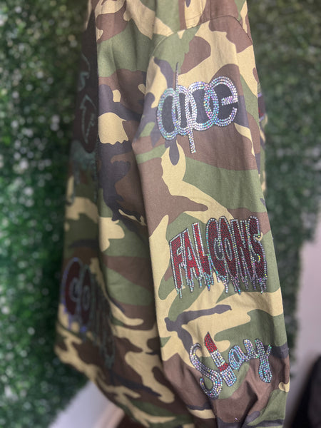 Falcons Camo Jacket - PREMADE SIZE LARGE