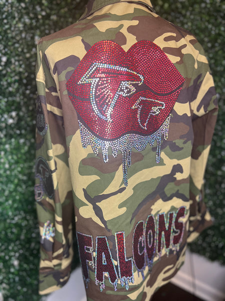 Falcons Camo Jacket - PREMADE SIZE LARGE