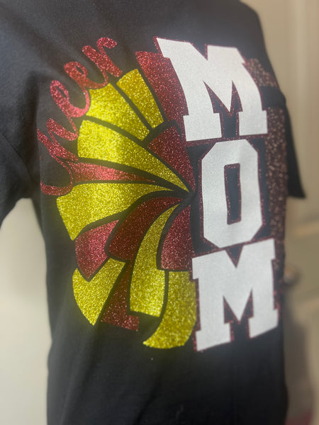 Football Mom Glitter Tee