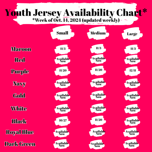 Jersey Blanks (Youth)