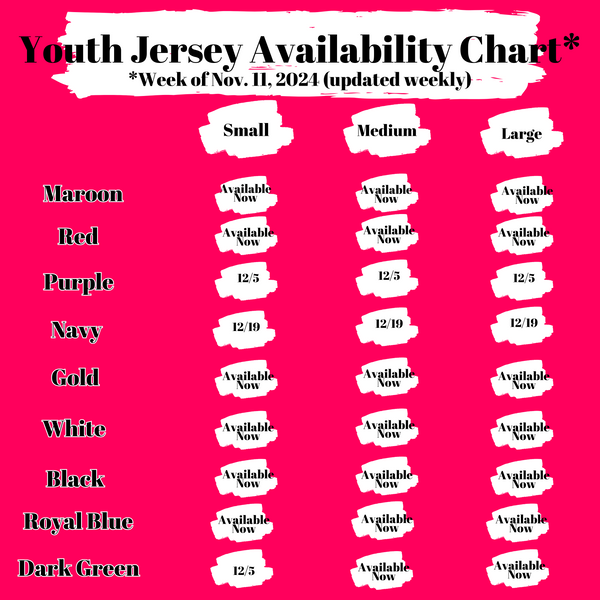 Jersey Blanks (Youth)