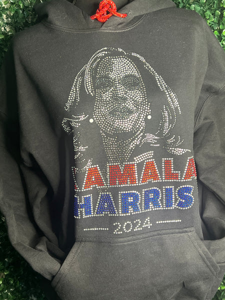 Kamala Harris Rhinestone Hoodie