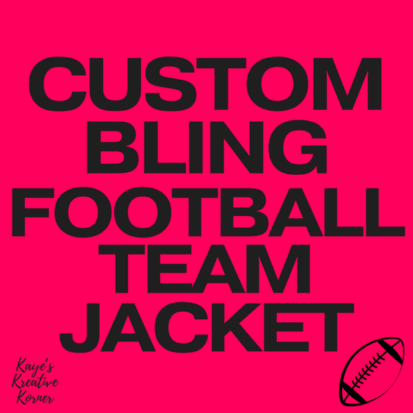 Custom Football Team Varsity Jacket (Bling/Glitter) - Additional Colors