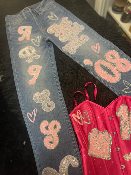Birthday Jeans & Corset Set