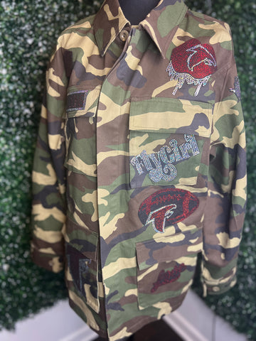 Falcons Camo Jacket - PREMADE SIZE LARGE