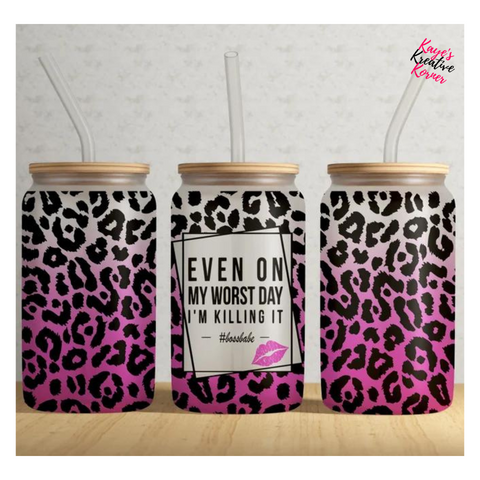 #BOSSBABE Glass Tumbler